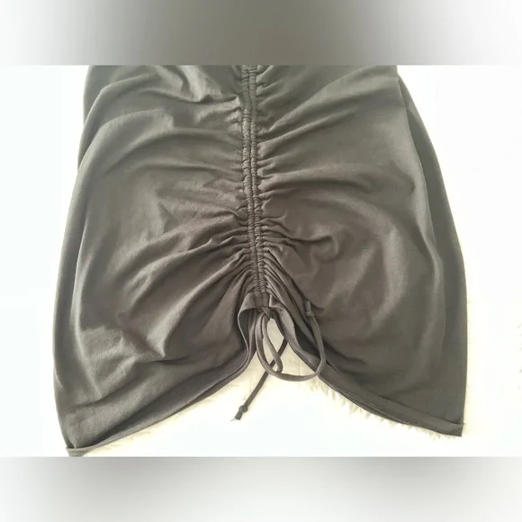 PINK Black Little Black T-Shirt Dress w/Adjustable Ruched Sides. XL NWT - Picture 5 of 11